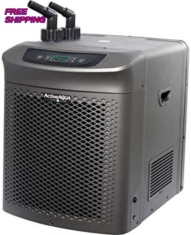 Active Aqua Hydroponic Water Chiller Cooling System with Remote Control Black