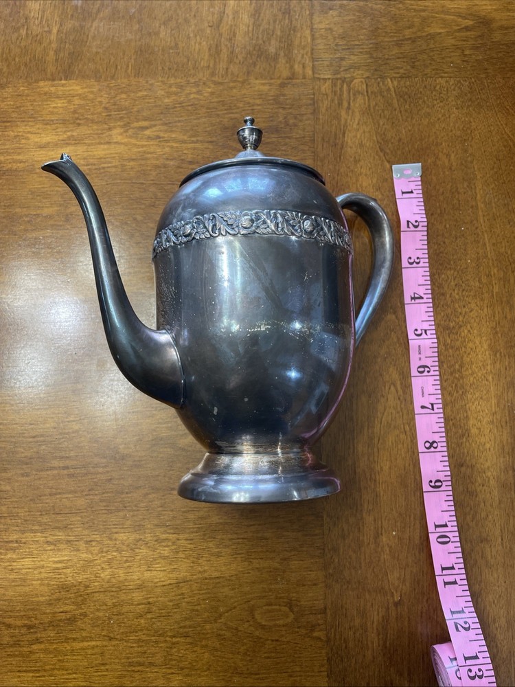 VTG Silver On Copper Tea Pot