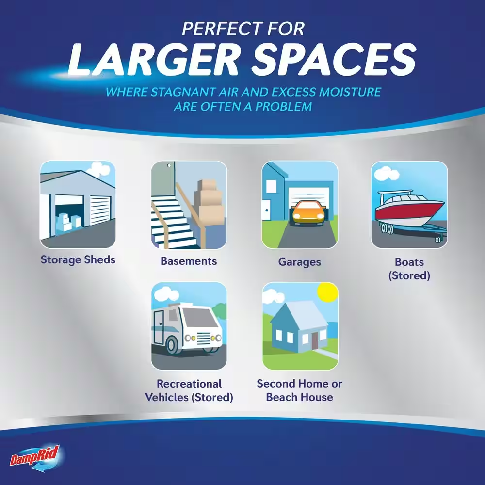 NEW DampRid 2 Lb. 15.5 Oz. Moisture Absorber Hi-Capacity Bucket Fragrance Free