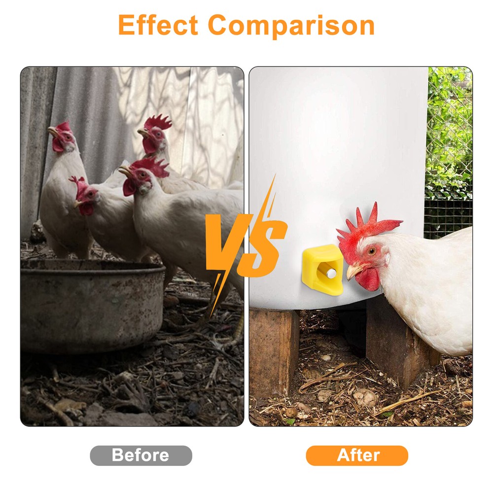15x Chicken Nipple with Drill Bit Automatic Waterer Poultry Drinker Hen Drinking