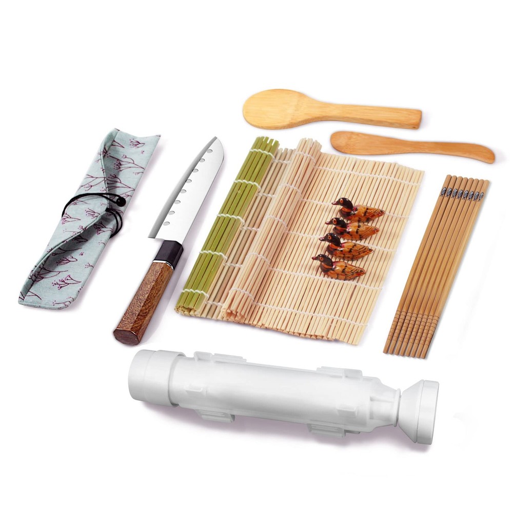 Sushi Making Kit for Beginners, All in One Maker Set 15 Pcs, Multicolor