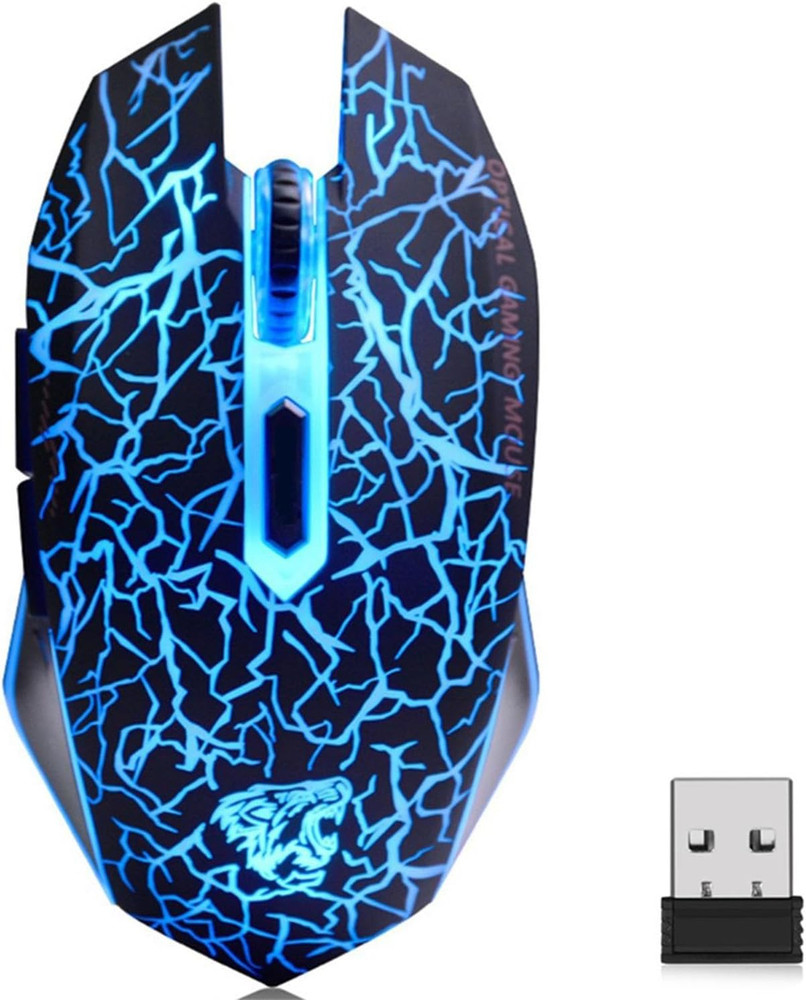 M2 Wireless Gaming Mouse, Silent Rechargeable Optical USB Computer Mice Wireless