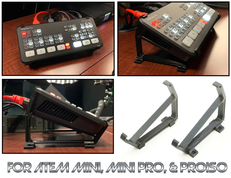 V2 Angled Stand & Mount for Blackmagic ATEM Mini, Mini Pro, and ProISO Switcher