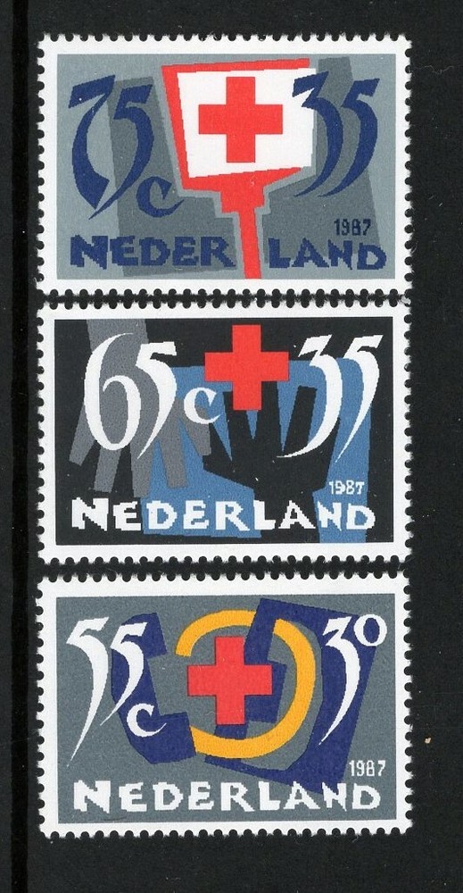Netherlands 1987 RED CROSS SC B629-31 MNH