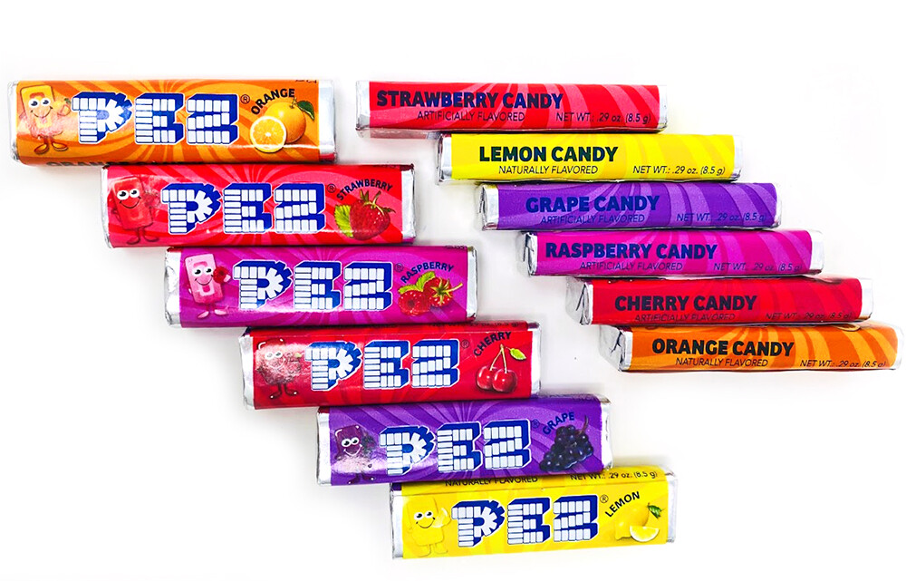 SweetGourmet Assorted PEZ Fruit Rolls Refill Bulk | 1 Pound