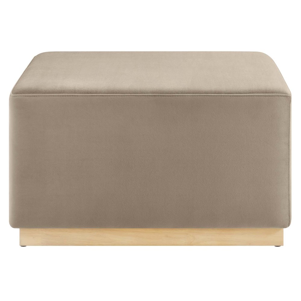 Modway Large 28" Square Performance Velvet Upholstered Ottoman