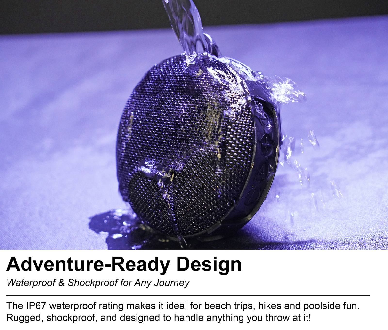 Rockville K-GO Karaoke Waterproof Portable Bluetooth Speaker+Mic+Voice Changer