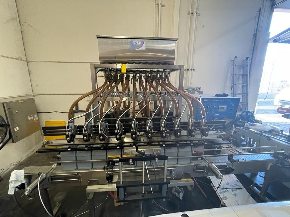 Automatic Inline Liquid Filler, 10 nozzles