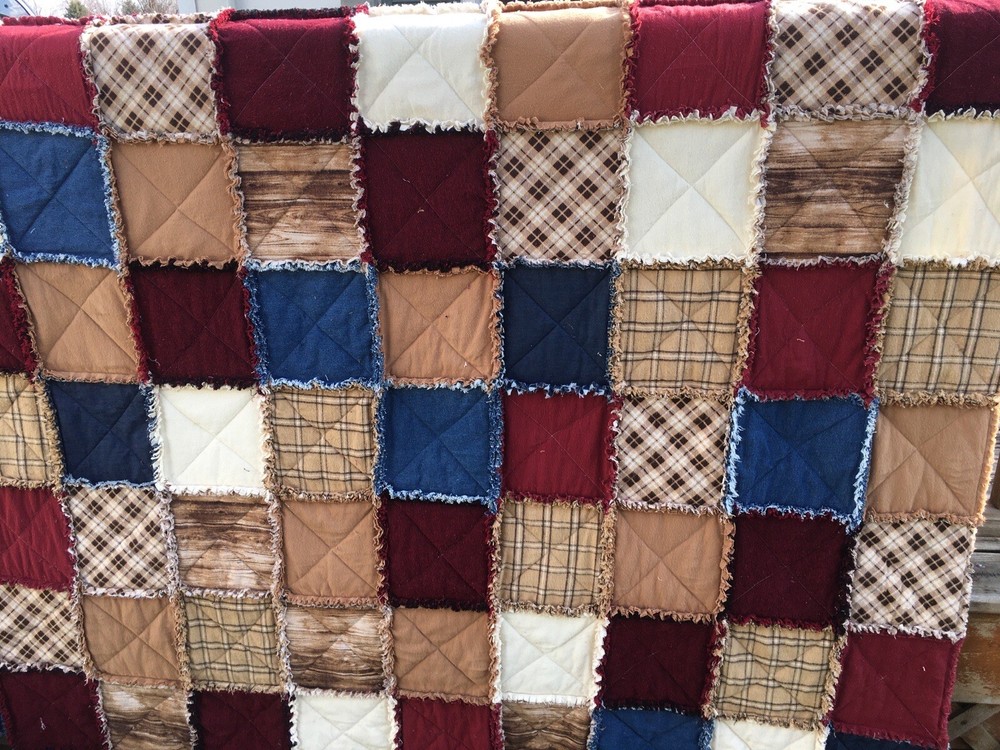 New Full Size Rag Quilt, Handmade Custom Made