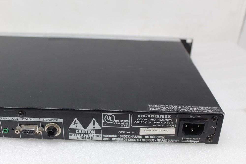 MARANTZ PMD570 Pro Studio Solid State Digital Audio Recorder Player