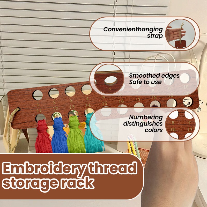 Durable Space-Saving Non-Slip Practical Non-Toxic Embroidery Thread Storage Rack