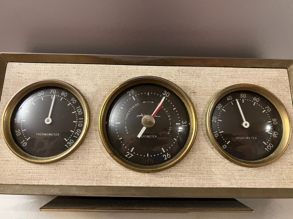 Airguide Thermometer Hygrometer Barometer 3 Dial Station
