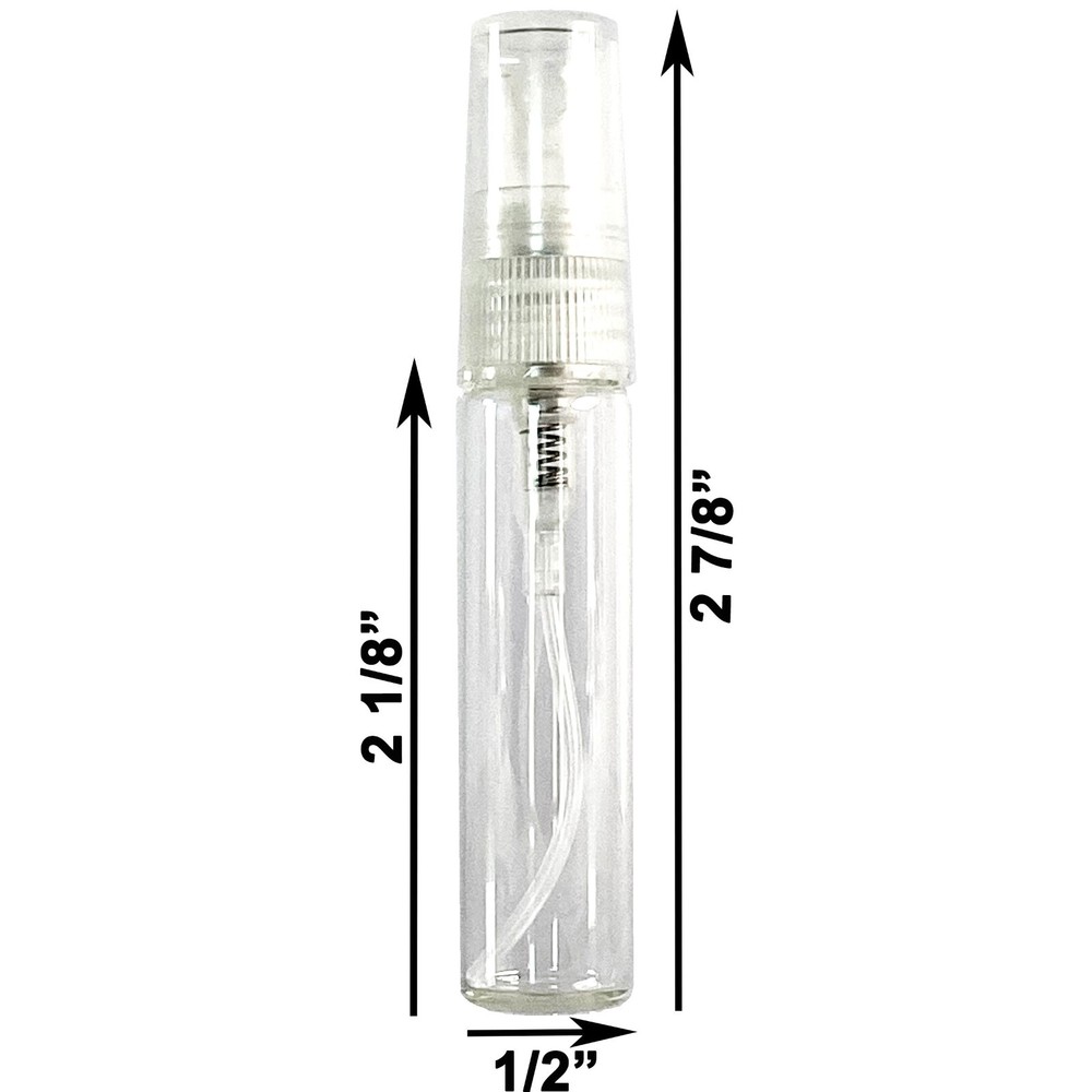 5ml 0.17oz Empty Perfume Clear Glass Bottles Mini Atomizer Spray Refillable