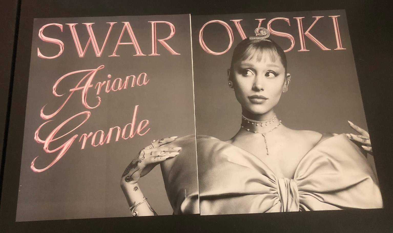 Ariana Grande in Swarovski - Magazine 2-Page Print Ad