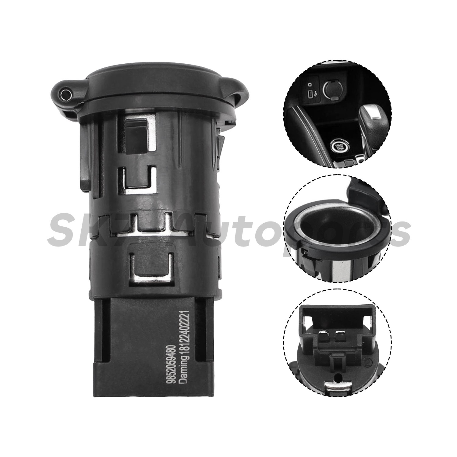 Fit for Nissan Sentra 2013-2019 Cigarette Lighter Socket Assembly Power Outlet