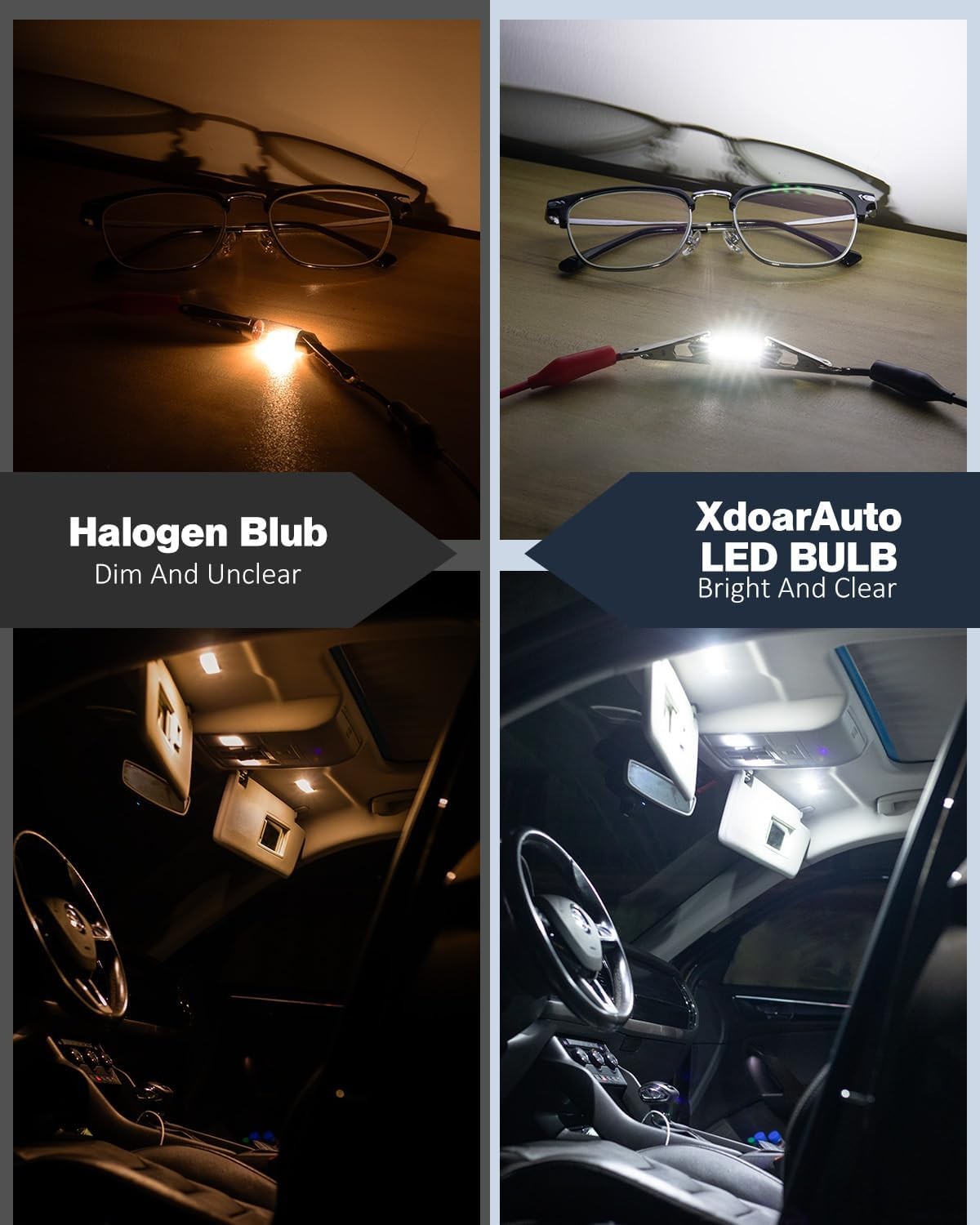 42 PCS Upgraded LED Interior Car Lights Kit, Super Bright Dome Map and Door Ligh