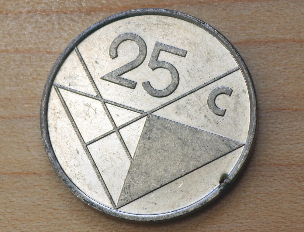 1991 Aruba 25 Cents