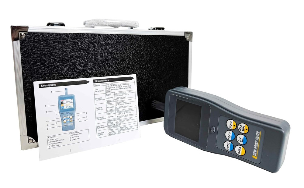 Integrated Dew Point Meter with Relative Humidity Range 0~100%RH High-accuracy