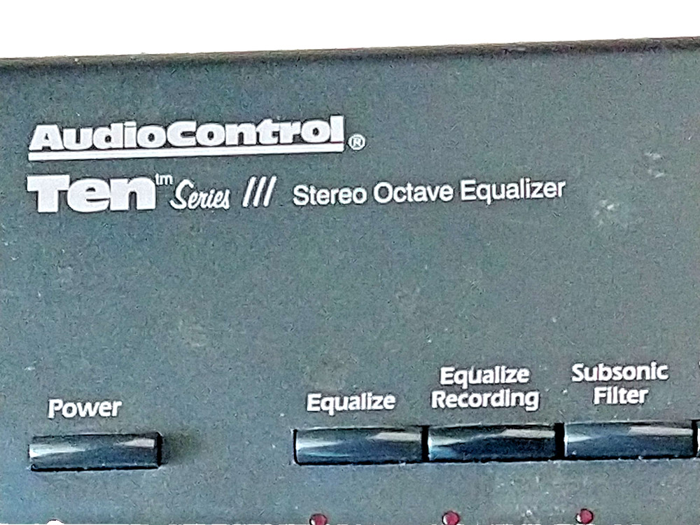 AUDIO CONTROL TEN Series III Stereo Octave Equalizer SN 19228 WORKING