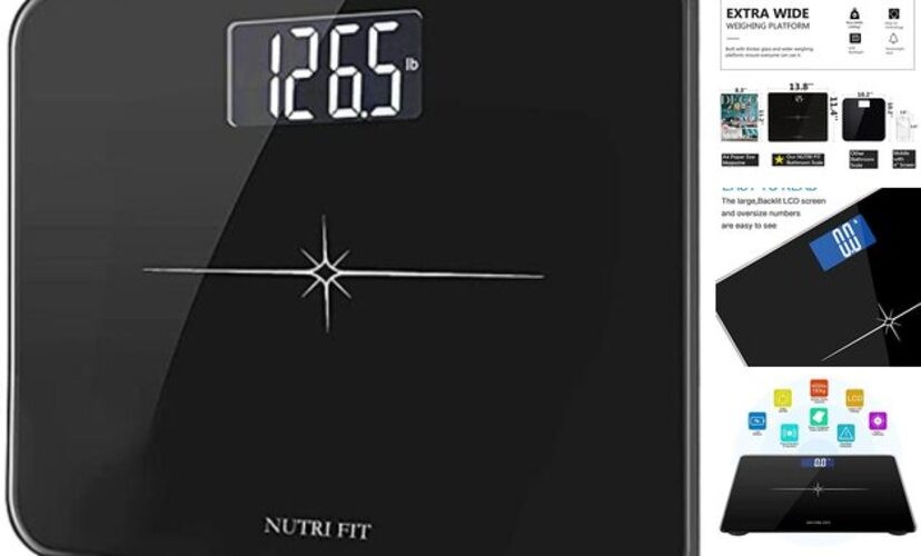 Extra-Wide/Ultra-Thick Digital Body Weight Bathroom Scale with 3 State Black