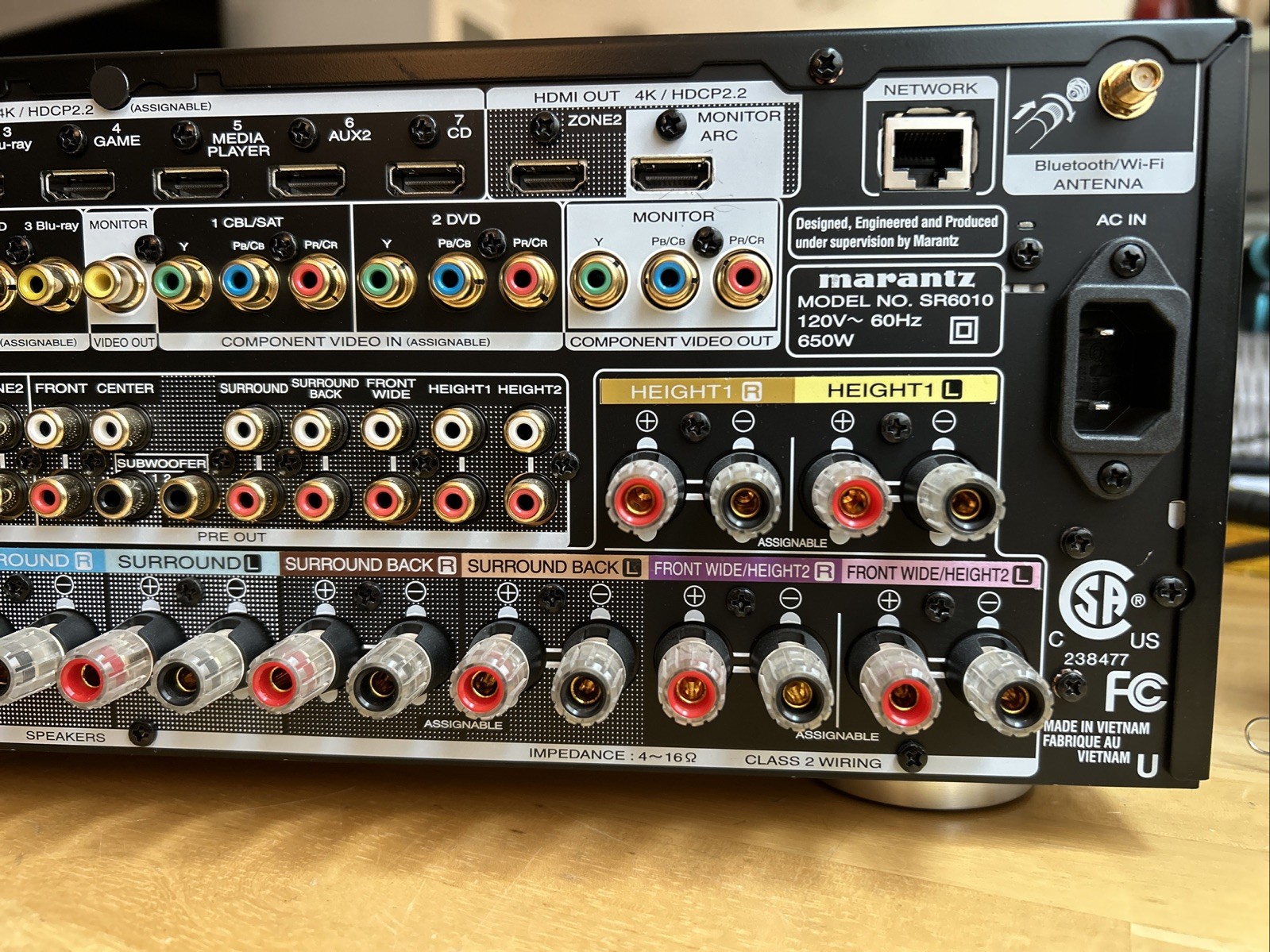 Marantz SR6010 AV Surround Receiver 7.2 Channel 4k Receiver - Tested - Updated