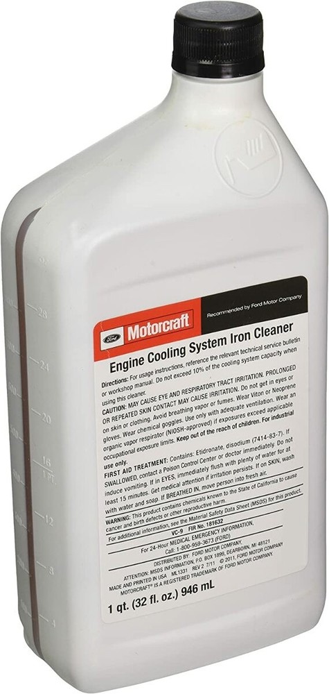 New Genuine Ford Engine Cooling System Cleaner Iron Oxidation 1 Quart OE VC9