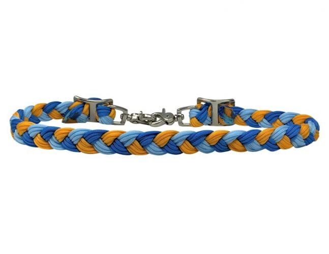 Showman Blue & Yellow Braided Nylon Wither Strap