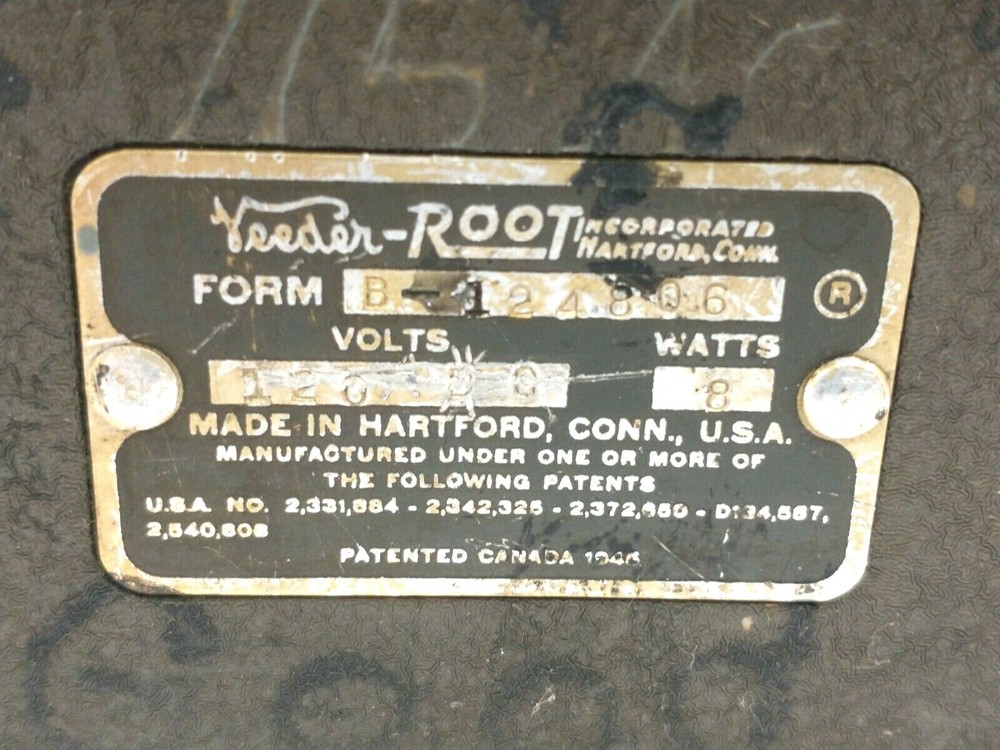 Veeder Root B-124806 Mechanical Counter 8 Watts