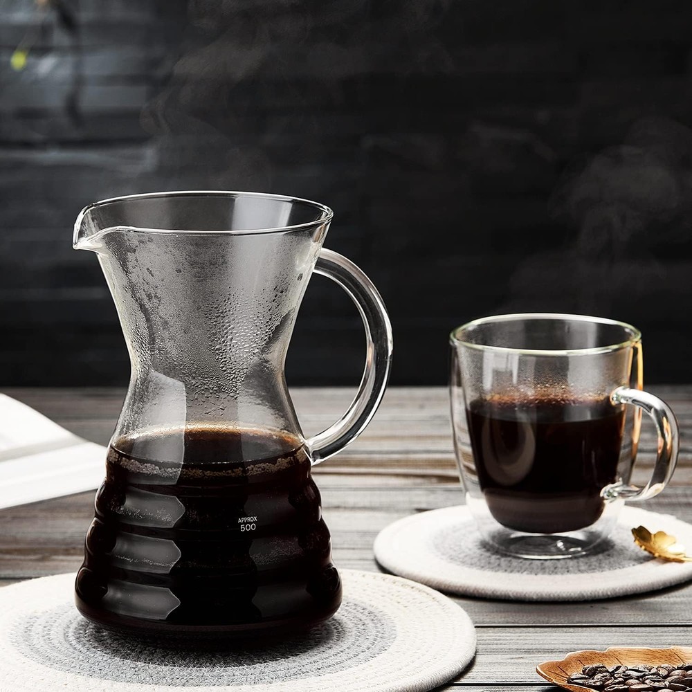 - Pour Over Coffee Maker with Permanent Stainless Filter 32 fl oz=