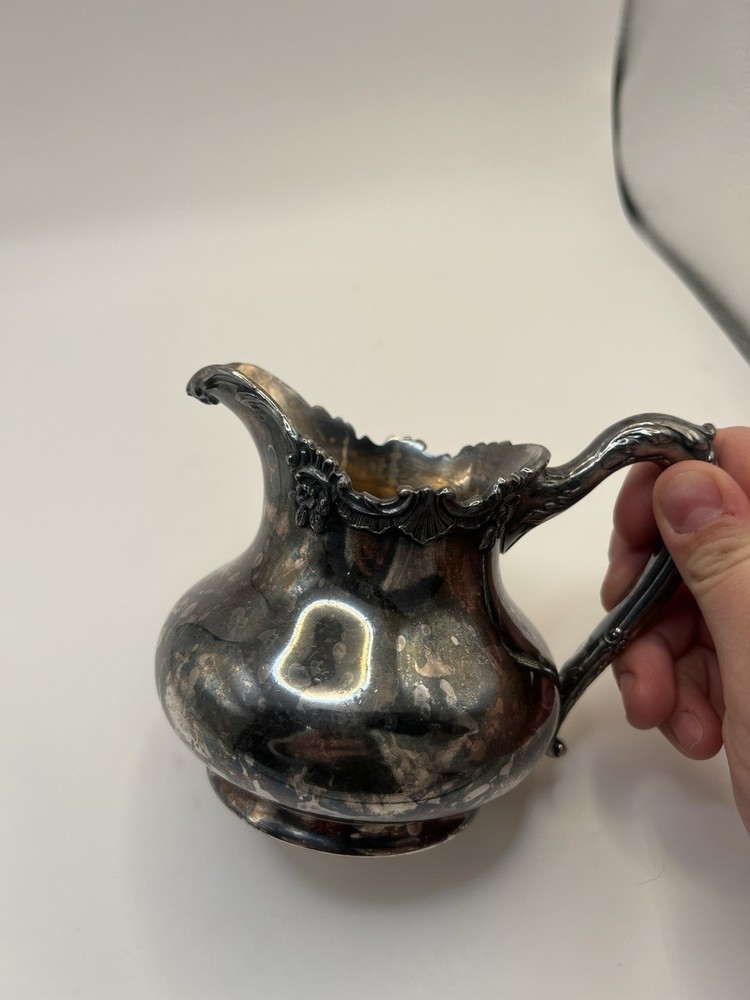 Reed And Barton Silver Plated Small Pitcher Ornate Handle