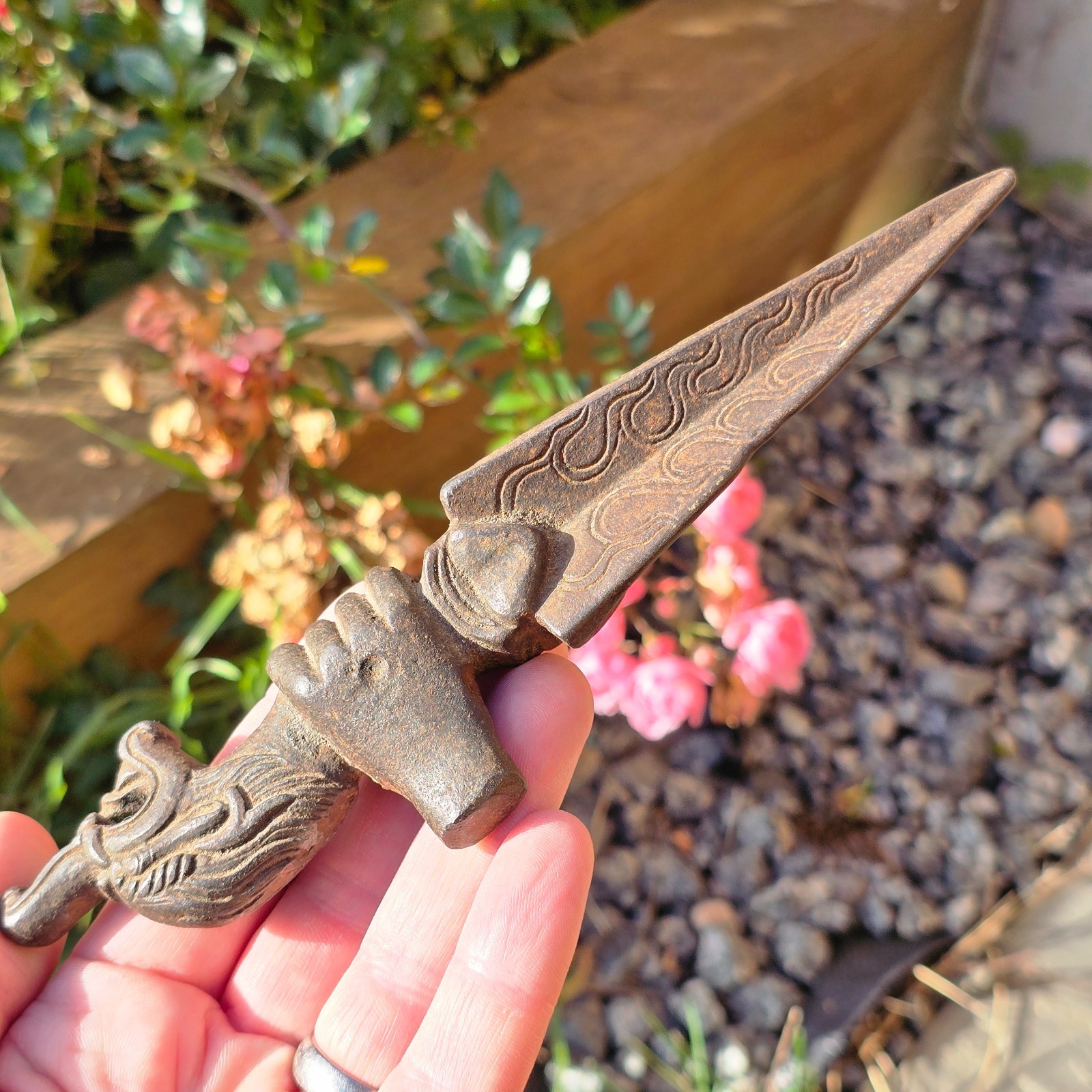 Tibetan or Nepalese Antique c19th Steel Buddhist Implement Tool Shaman