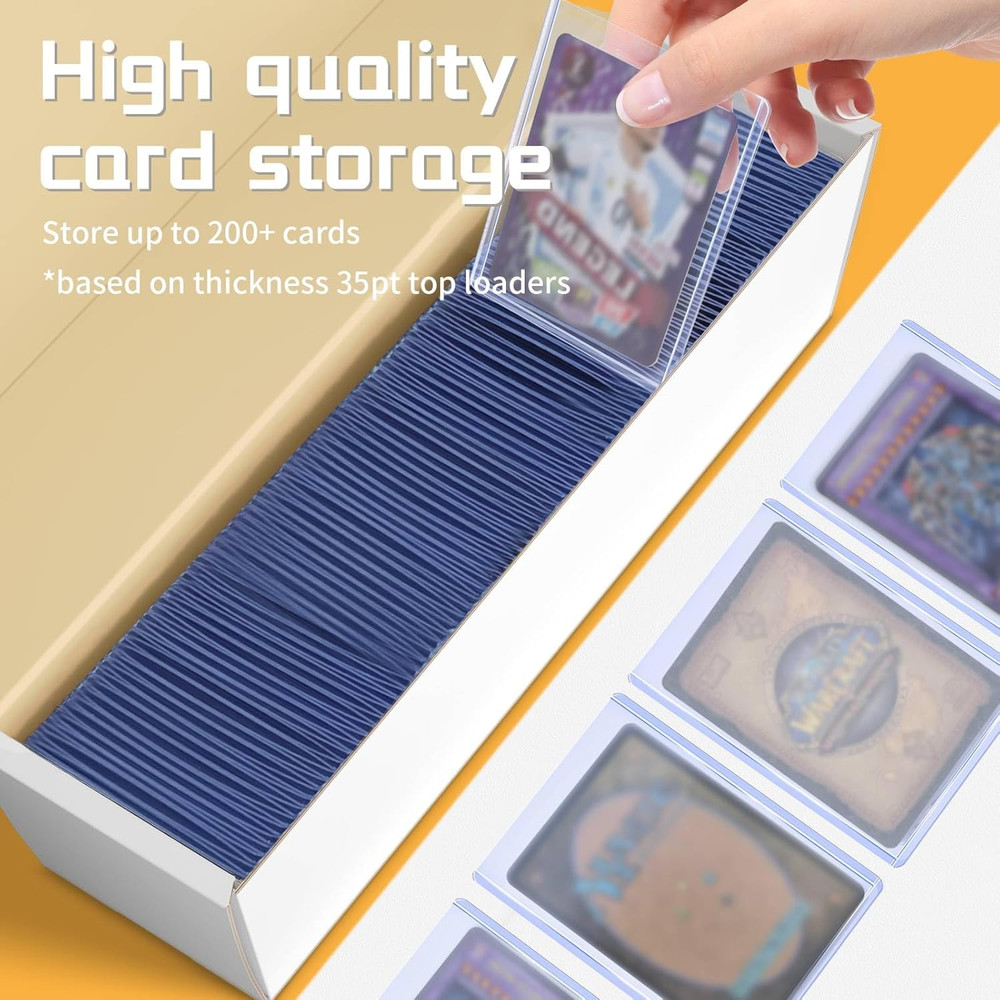Trading Card Storage Box for Toploader,Baseball Card Storage Box, 6 Pack