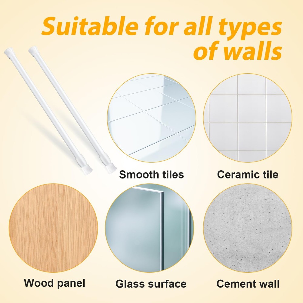 4pcs Adjustable Window Security Bars White 11.8 19.7