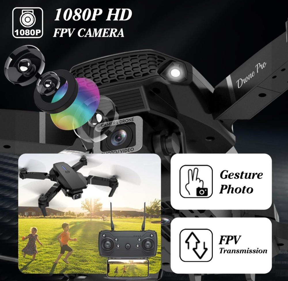 Drone with Dual Camera, Foldable RC Drone