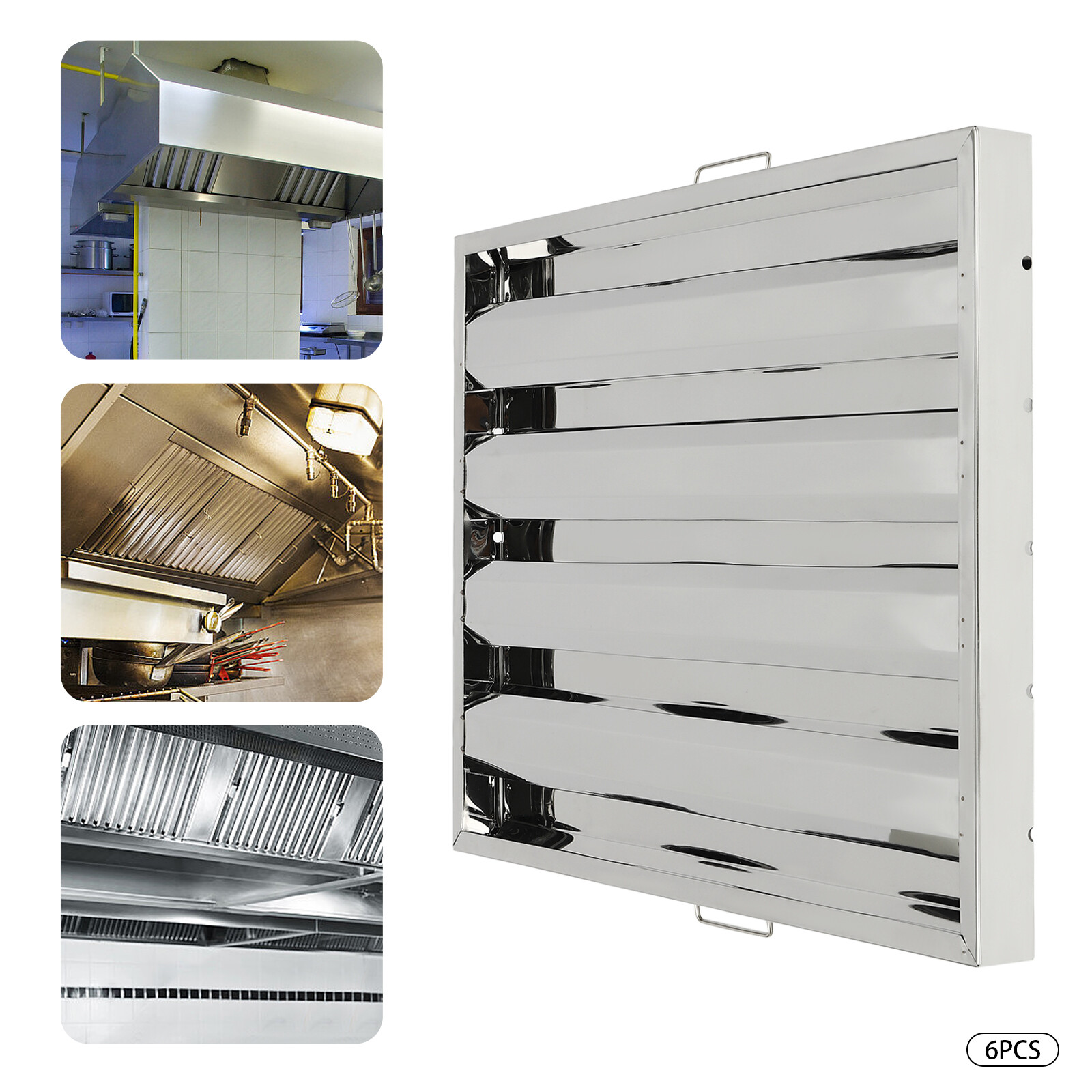 19.5"x24.5" Stainless Steel Hood Grease Commercial Exhaust Filter Baffle Kitchen