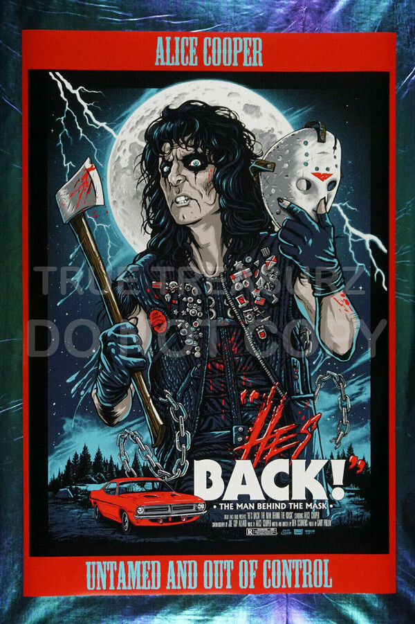 Alice Cooper He's Back Man Behind the Mask Music Poster Red 24X36 New  ACHB