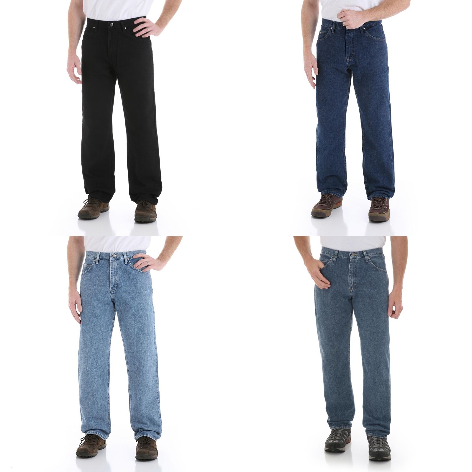 New Wrangler Five Star Relaxed Fit Jeans All Men`s Sizes Four Colors Available
