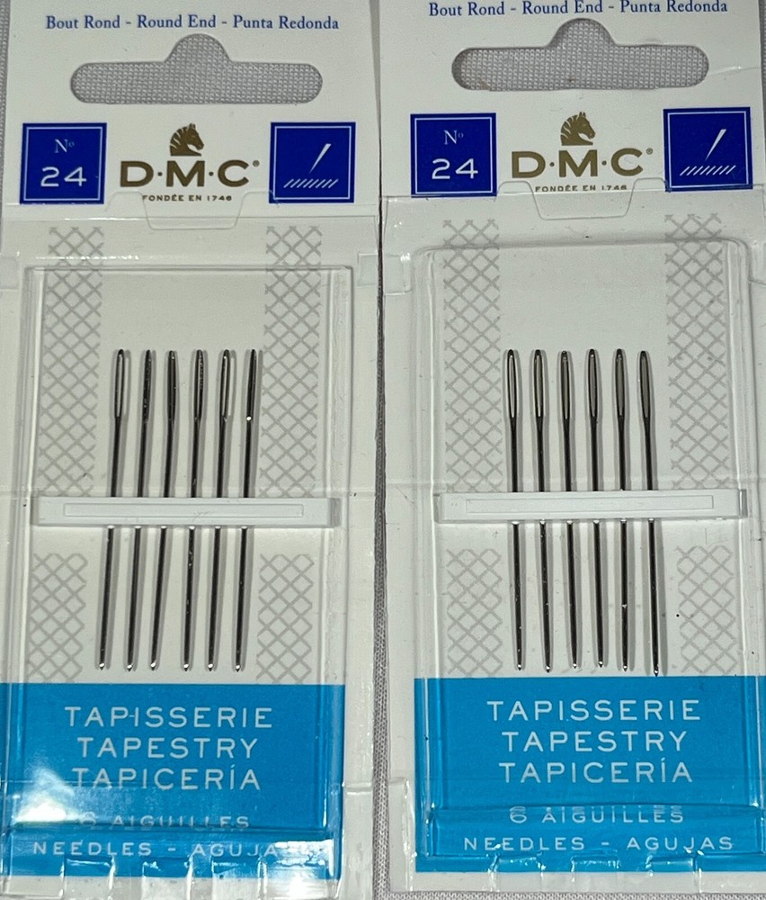 (2 PACK) DMC Tapestry Needles, Size 24, 6 needles