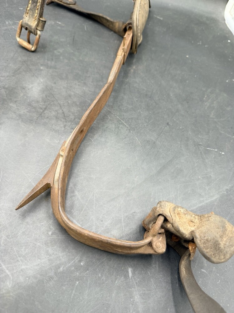 Melling Forge Tree Pole Climbing Spikes Set Used Vintage Good Shape