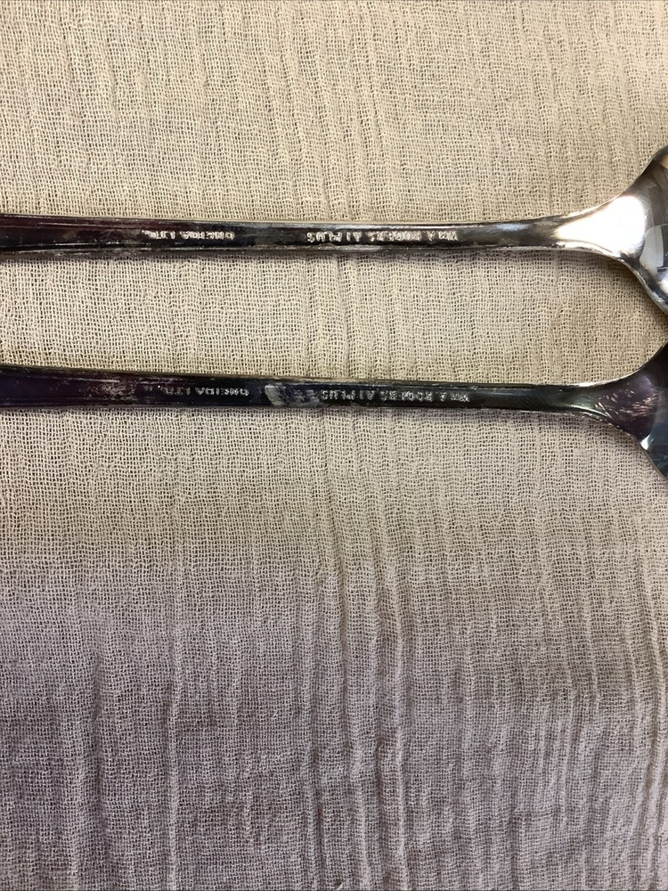 2 - Vintage Oneida A1 Plus Iced Tea Spoons Rogers
