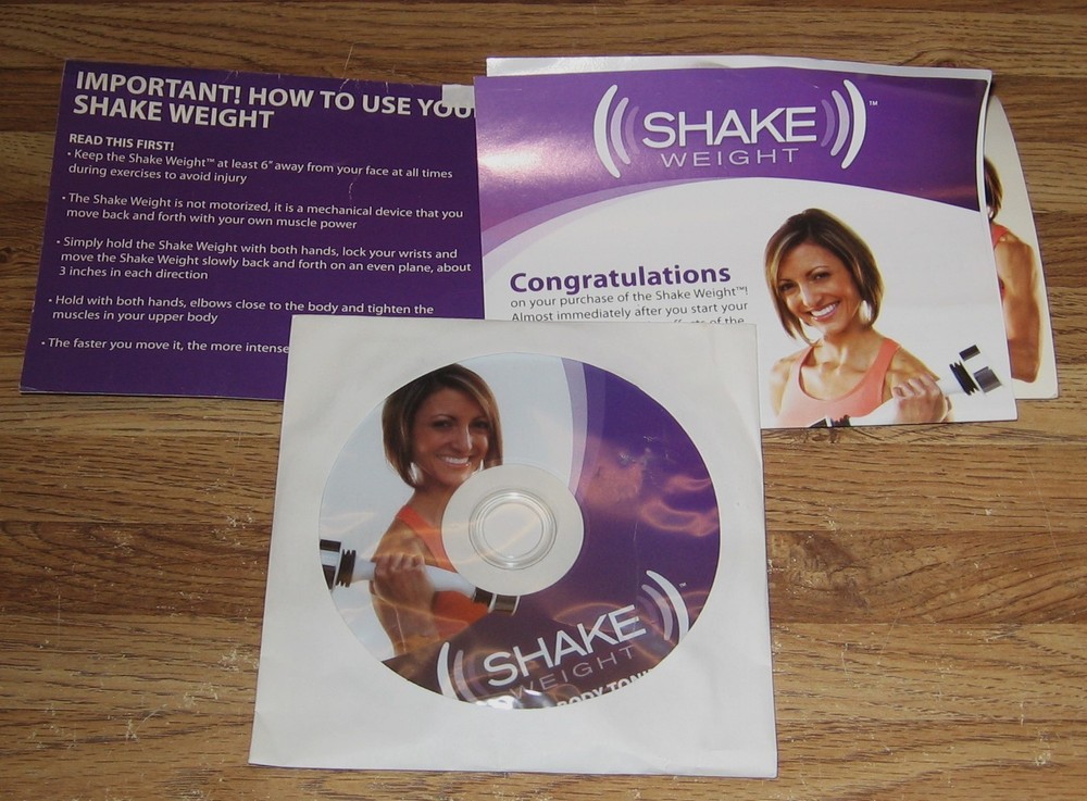 Shake Weight 2.5 lb. With DVD & Instructions/White/Excellent Lightly Used