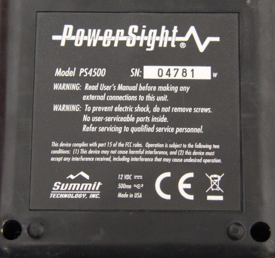 Summit Technology PowerSight PS4500 Power Quality Analyzer With 4 eFX6000 Probes