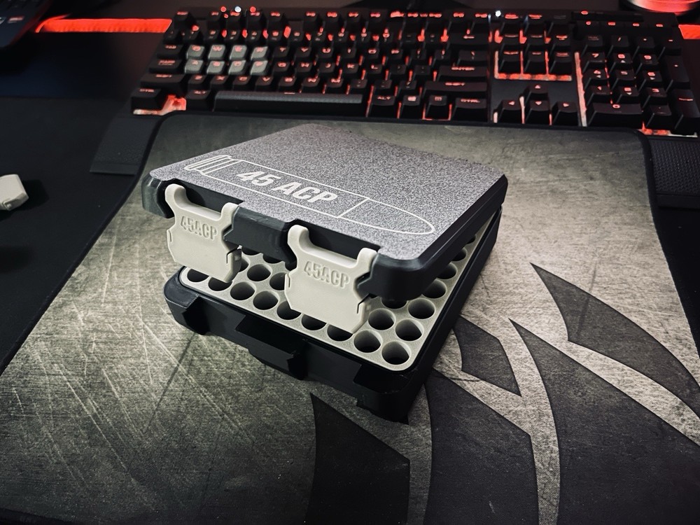 .45 ACP Caliber Ammo Storage Container 81 Rounds 3D Printed