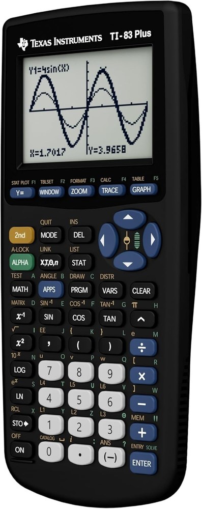 Graphing Calculator, Plastic, Standard Size, SAT PSAT ACT AP IB, Multi-Function