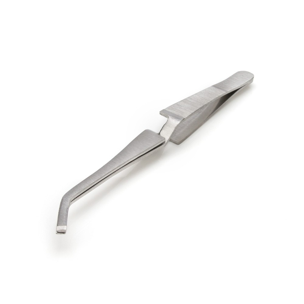Steelman 6 in. Angled Sharp Tip Self-Closing Tweezers 05614