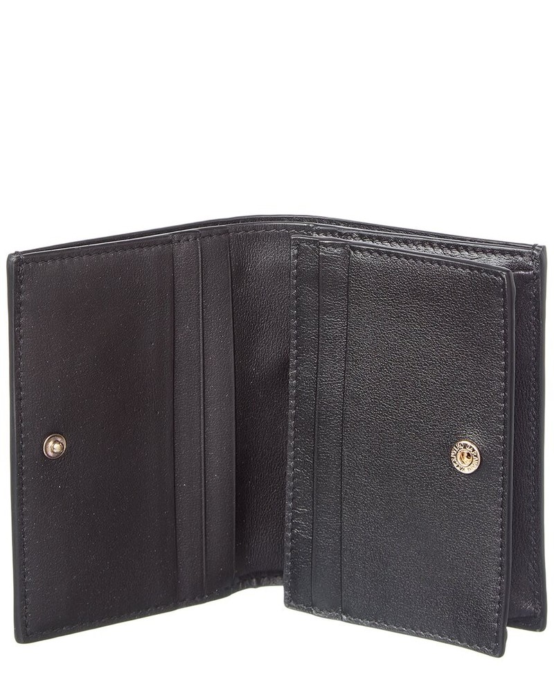 Valentino Rockstud Leather Card Case Women's Black
