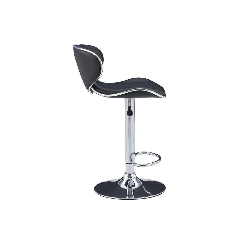 Furniture PU, Chrome/Black Barstool