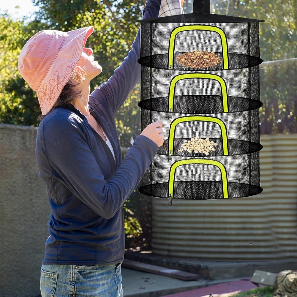 4 OR 6 Layer Herb Drying Rack, Herb Drying Rack Hanging Mesh, Foldable Plant Dry