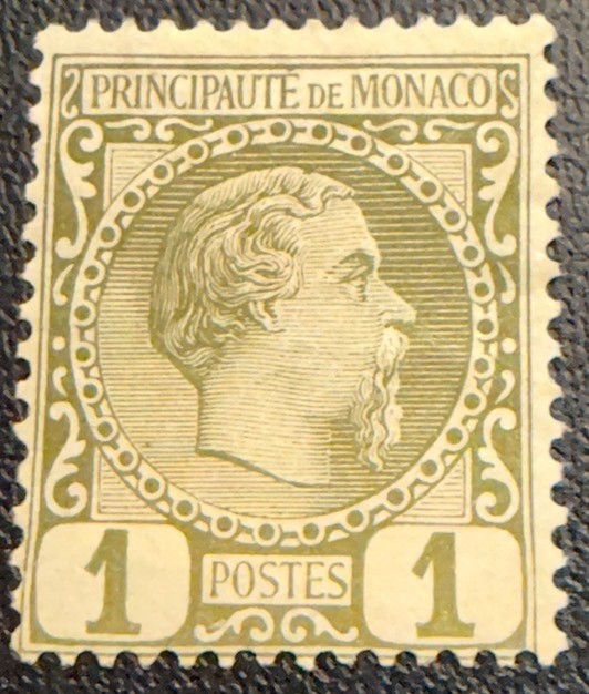 Monaco Stamp #1 M-H-OG