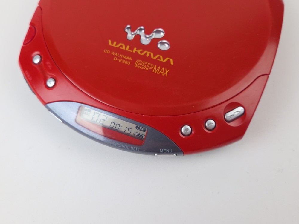 Sony Walkman ESP MAX Rare Red Portable CD Player D-E220 - TESTED & Working! Y2K